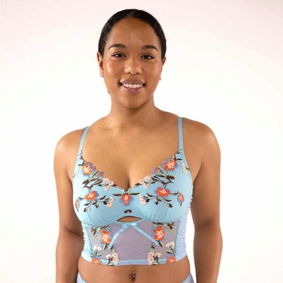 NWT Understance Paloma Wireless Bustier Bra - Aquamarine 32 A/B - Picture 2 of 7